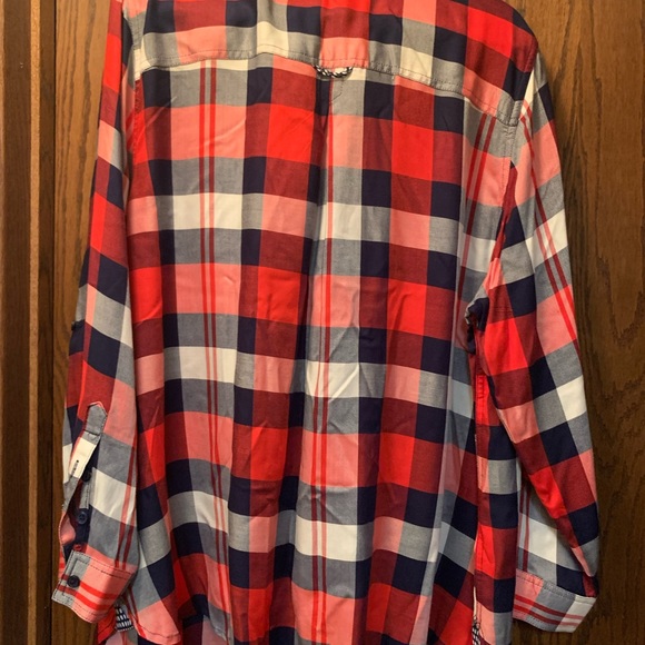NWT CJ Banks plaid button-down shirt - 2x - Picture 10 of 11